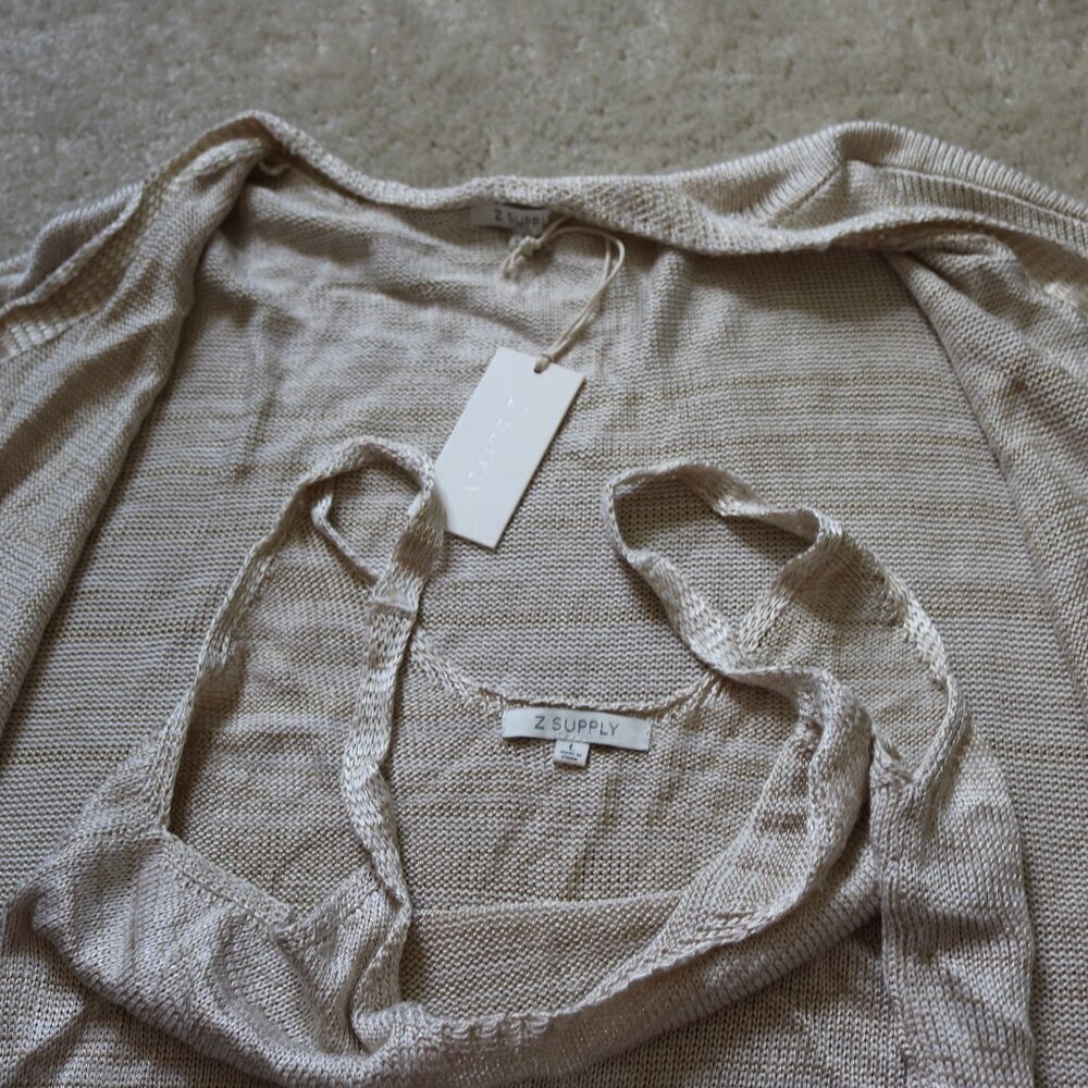 Z Supply Cream Button-Up Sweater Set - Picture 6 of 6